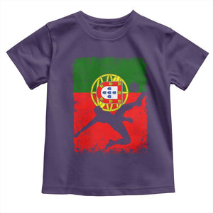Portugal Soccer Toddler T Shirt Portuguese Flag Futebol Football Fan TS10 Purple Print Your Wear