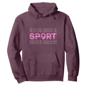 Save Girls Sports Hoodie Feminist Body Positivity Inclusive Equality TS10 Maroon Print Your Wear