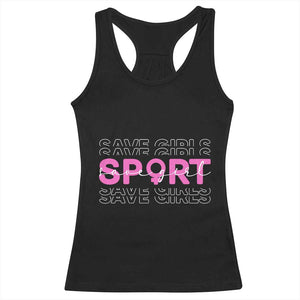 Save Girls Sports Racerback Tank Top Feminist Body Positivity Inclusive Equality TS10 Black Print Your Wear
