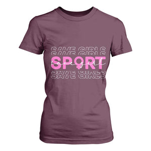 Save Girls Sports T Shirt For Women Feminist Body Positivity Inclusive Equality TS10 Maroon Print Your Wear