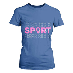 Save Girls Sports T Shirt For Women Feminist Body Positivity Inclusive Equality TS10 Royal Blue Print Your Wear