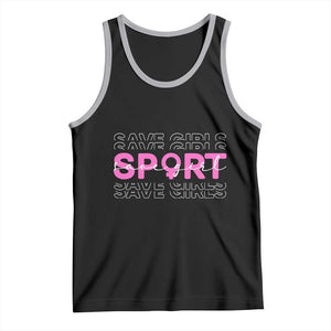 Save Girls Sports Tank Top Feminist Body Positivity Inclusive Equality TS10 Black Athletic Heather Print Your Wear