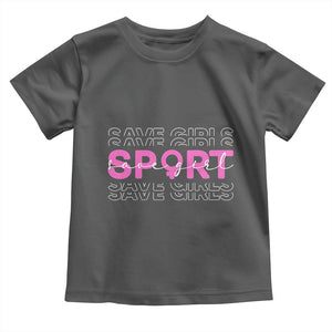 Save Girls Sports Toddler T Shirt Feminist Body Positivity Inclusive Equality TS10 Dark Heather Print Your Wear
