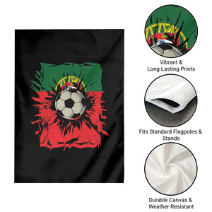 Portugal Soccer Garden Flag Portuguese Flag Soccer Ball Futebol TS10 Print Your Wear