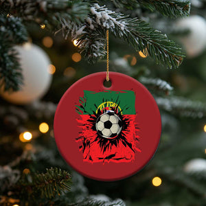 Portugal Soccer Christmas Ornament Portuguese Flag Soccer Ball Futebol TS10 Print Your Wear