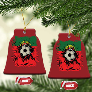 Portugal Soccer Christmas Ornament Portuguese Flag Soccer Ball Futebol TS10 Bell Flake Red Print Your Wear