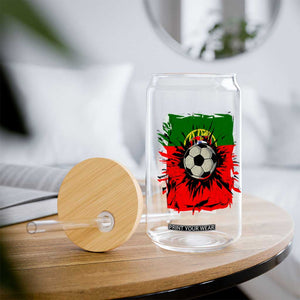 Portugal Soccer Glass Can Portuguese Flag Soccer Ball Futebol TS10 Print Your Wear
