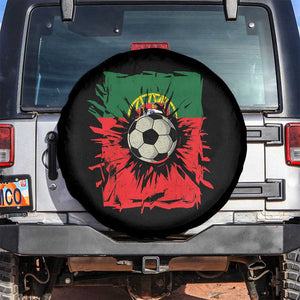 Portugal Soccer Spare Tire Cover Portuguese Flag Soccer Ball Futebol TS10 No hole Black Print Your Wear