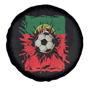 Portugal Soccer Spare Tire Cover Portuguese Flag Soccer Ball Futebol TS10 Print Your Wear