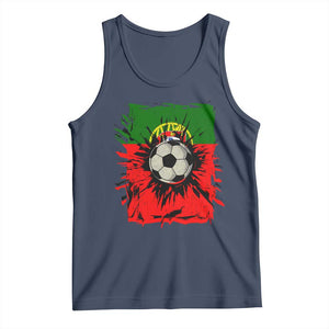 Portugal Soccer Tank Top Portuguese Flag Soccer Ball Futebol TS10 Navy Print Your Wear