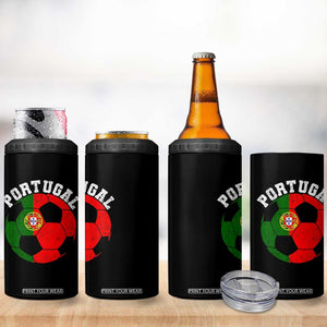 Portugal Soccer 4 in 1 Can Cooler Tumbler Portuguese Flag Soccer Ball Futebol Football Fan TS10 Print Your Wear