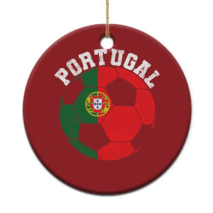 Portugal Soccer Christmas Ornament Portuguese Flag Soccer Ball Futebol Football Fan TS10 Print Your Wear