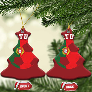 Portugal Soccer Christmas Ornament Portuguese Flag Soccer Ball Futebol Football Fan TS10 Christmas Tree Red Print Your Wear
