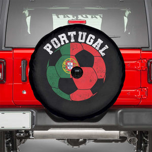 Portugal Soccer Spare Tire Cover Portuguese Flag Soccer Ball Futebol Football Fan TS10 Black Print Your Wear
