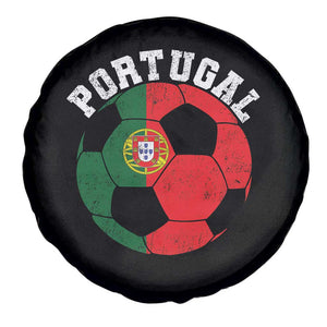 Portugal Soccer Spare Tire Cover Portuguese Flag Soccer Ball Futebol Football Fan TS10 Print Your Wear