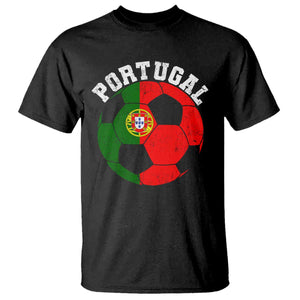 Portugal Soccer T Shirt Portuguese Flag Soccer Ball Futebol Football Fan TS10 Black Print Your Wear