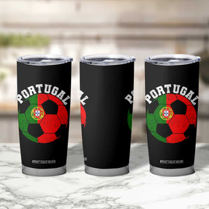 Portugal Soccer Tumbler Cup Portuguese Flag Soccer Ball Futebol Football Fan TS10 Print Your Wear