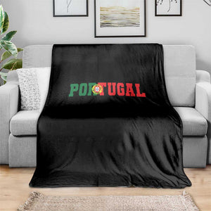 Vintage Portugal Throw Blanket Classic Portuguese Flag Retro Varsity Futebol TS10 Print Your Wear