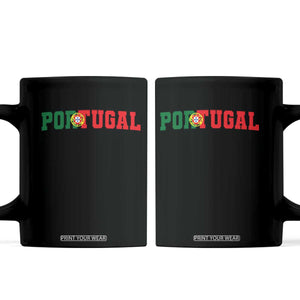 Vintage Portugal Coffee Mug Classic Portuguese Flag Retro Varsity Futebol TS10 Black Print Your Wear