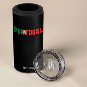 Vintage Portugal 4 in 1 Can Cooler Tumbler Classic Portuguese Flag Retro Varsity Futebol TS10 Print Your Wear
