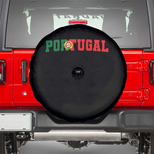 Vintage Portugal Spare Tire Cover Classic Portuguese Flag Retro Varsity Futebol TS10 Black Print Your Wear