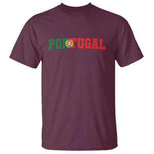 Vintage Portugal T Shirt Classic Portuguese Flag Retro Varsity Futebol TS10 Maroon Print Your Wear