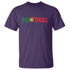 Vintage Portugal T Shirt Classic Portuguese Flag Retro Varsity Futebol TS10 Purple Print Your Wear