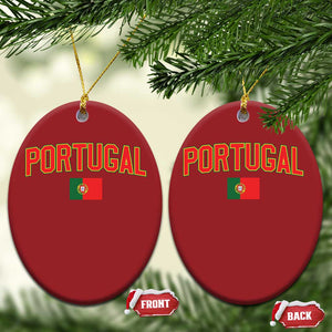 Portugal Christmas Ornament Portuguese Flag Futebol Fan TS10 Oval Red Print Your Wear