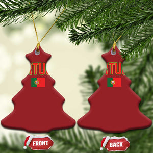 Portugal Christmas Ornament Portuguese Flag Futebol Fan TS10 Christmas Tree Red Print Your Wear