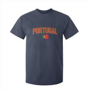 Portugal T Shirt For Kid Portuguese Flag Futebol Fan TS10 Navy Print Your Wear