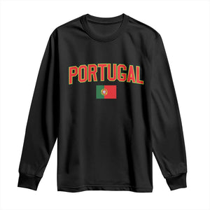 Portugal Long Sleeve Shirt Portuguese Flag Futebol Fan TS10 Black Print Your Wear