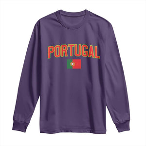 Portugal Long Sleeve Shirt Portuguese Flag Futebol Fan TS10 Purple Print Your Wear