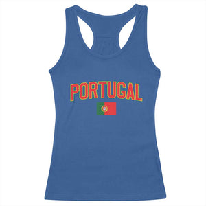 Portugal Racerback Tank Top Portuguese Flag Futebol Fan TS10 Royal Blue Print Your Wear
