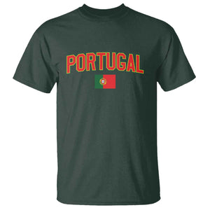 Portugal T Shirt Portuguese Flag Futebol Fan TS10 Dark Forest Green Print Your Wear