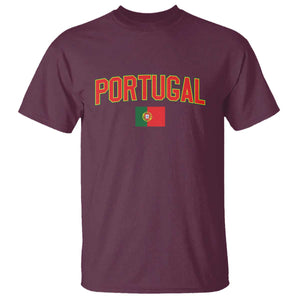 Portugal T Shirt Portuguese Flag Futebol Fan TS10 Maroon Print Your Wear