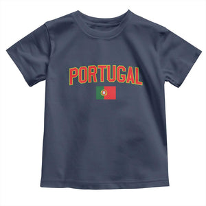 Portugal Toddler T Shirt Portuguese Flag Futebol Fan TS10 Navy Print Your Wear
