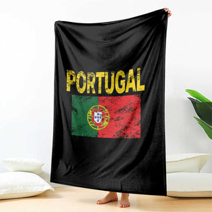 Portugal Flag Throw Blanket Retro Vintage Portuguese Flags Futebol TS10 Print Your Wear