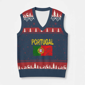 Portugal Flag V-Neck Knit Sweater Vest Retro Vintage Portuguese Flags Futebol TS10 Navy Red Print Your Wear