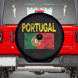 Portugal Flag Spare Tire Cover Retro Vintage Portuguese Flags Futebol TS10 Black Print Your Wear