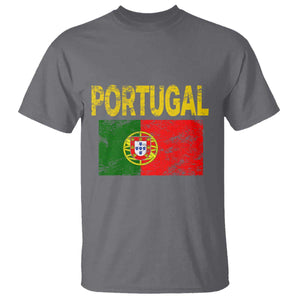 Portugal Flag T Shirt Retro Vintage Portuguese Flags Futebol TS10 Charcoal Print Your Wear