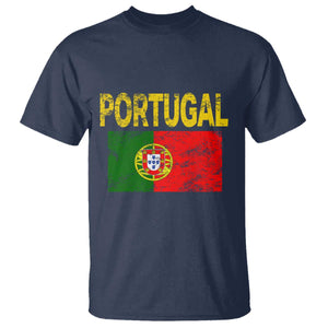 Portugal Flag T Shirt Retro Vintage Portuguese Flags Futebol TS10 Navy Print Your Wear