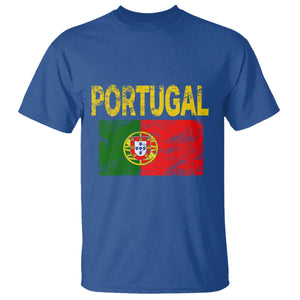 Portugal Flag T Shirt Retro Vintage Portuguese Flags Futebol TS10 Royal Blue Print Your Wear