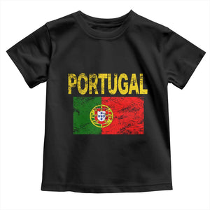 Portugal Flag Toddler T Shirt Retro Vintage Portuguese Flags Futebol TS10 Black Print Your Wear