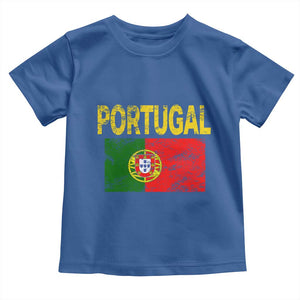 Portugal Flag Toddler T Shirt Retro Vintage Portuguese Flags Futebol TS10 Royal Blue Print Your Wear