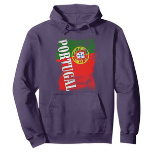 Portugal Flag Hoodie Retro Vintage Futebol Portuguese Flags TS10 Purple Print Your Wear