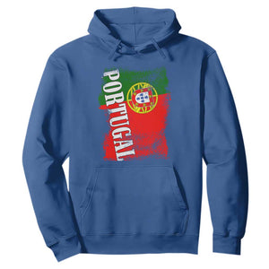 Portugal Flag Hoodie Retro Vintage Futebol Portuguese Flags TS10 Royal Blue Print Your Wear