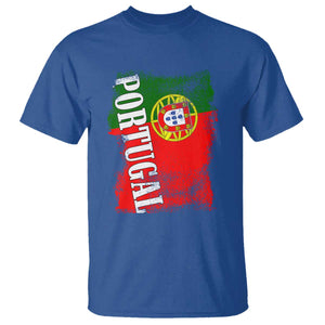 Portugal Flag T Shirt Retro Vintage Futebol Portuguese Flags TS10 Royal Blue Print Your Wear