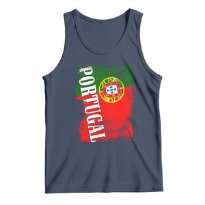 Portugal Flag Tank Top Retro Vintage Futebol Portuguese Flags TS10 Navy Print Your Wear