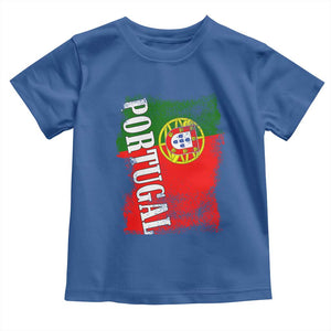 Portugal Flag Toddler T Shirt Retro Vintage Futebol Portuguese Flags TS10 Royal Blue Print Your Wear