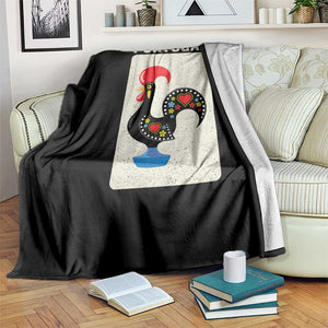 Portuguese Rooster Throw Blanket Galo de Barcelos Portugal Roots Pride Heritage Gift TS10 Print Your Wear